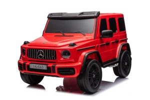 JOKO Elektrické Autíčko Mercedes Benz G63 AMG XXL 4x200W, Dvojmiestne Kožené Sedadlo, Nosnosť 80kg, Dotykový MP4 Displej, penové kolesá, FM rádio, červené