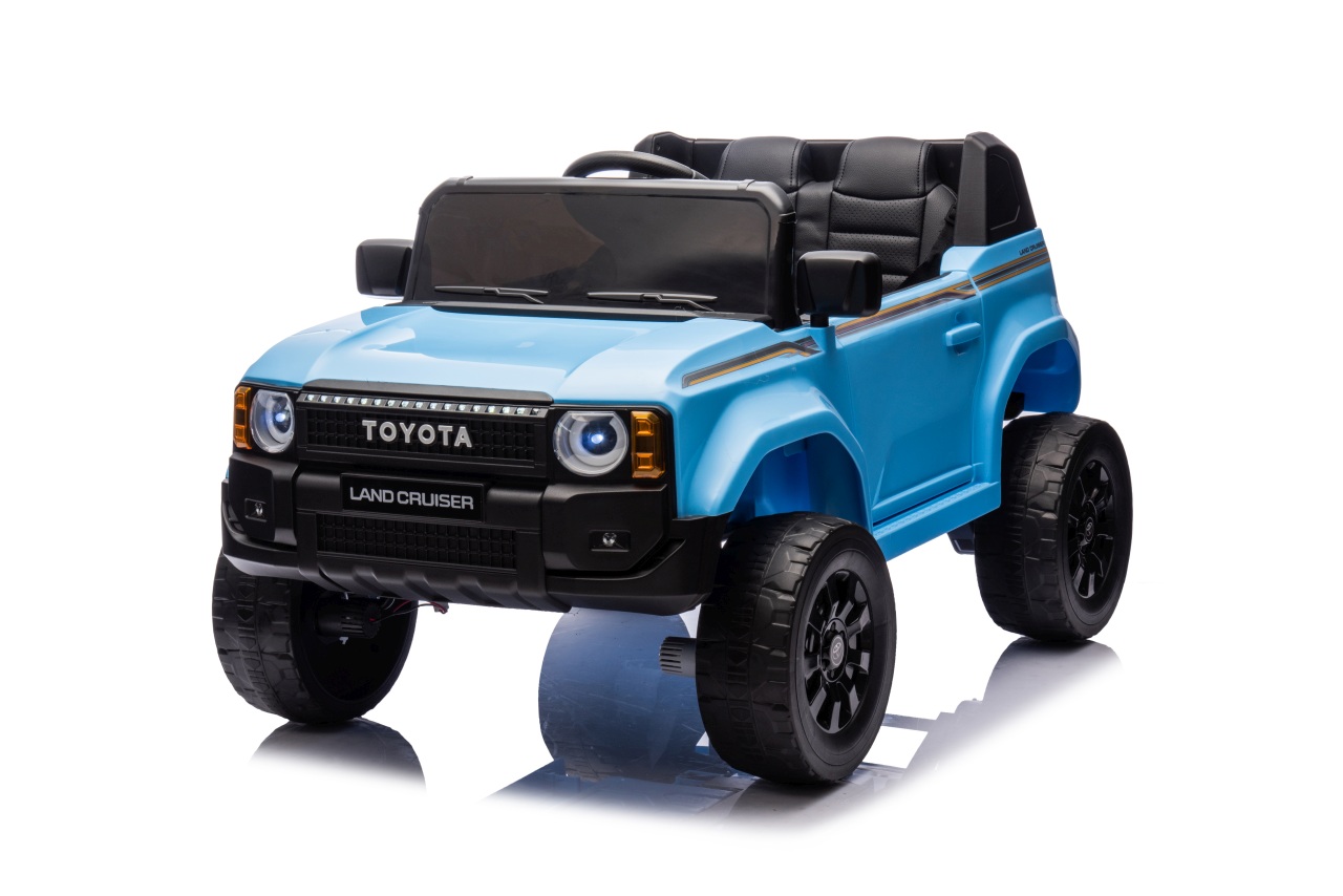 JOKO Elektrické Autíčko Toyota PRADO, penové kolesá, kožené sedadlo, modré