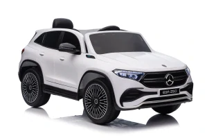 JOKO Elektrické autíčko Mercedes Benz EQA 250 4x4, penové kolesá, kožené sedadlo, nosnosť 50kg, biele