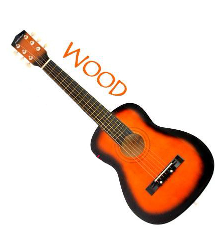 Gitara drevená lakovaná 77cm, wood