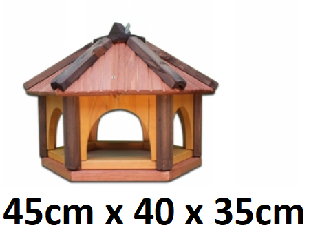 MKSTOR Drevené kŕmitko pre vtáky 45x40x35cm, tik