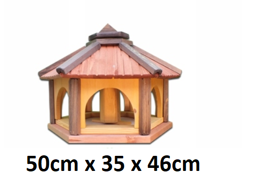MKSTOR MKSTOR Drevené kŕmitko pre vtáky 50x35x46cm, vtáčia búdka 
