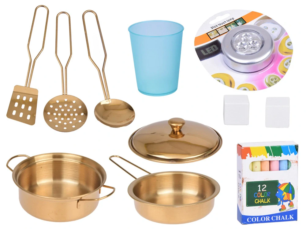 JOKO Veľká Drevená Kuchynka so svetlom, zvukom 82cm + Tabuľa a 12 kriedy + Dotykové LED svetlo, ružová