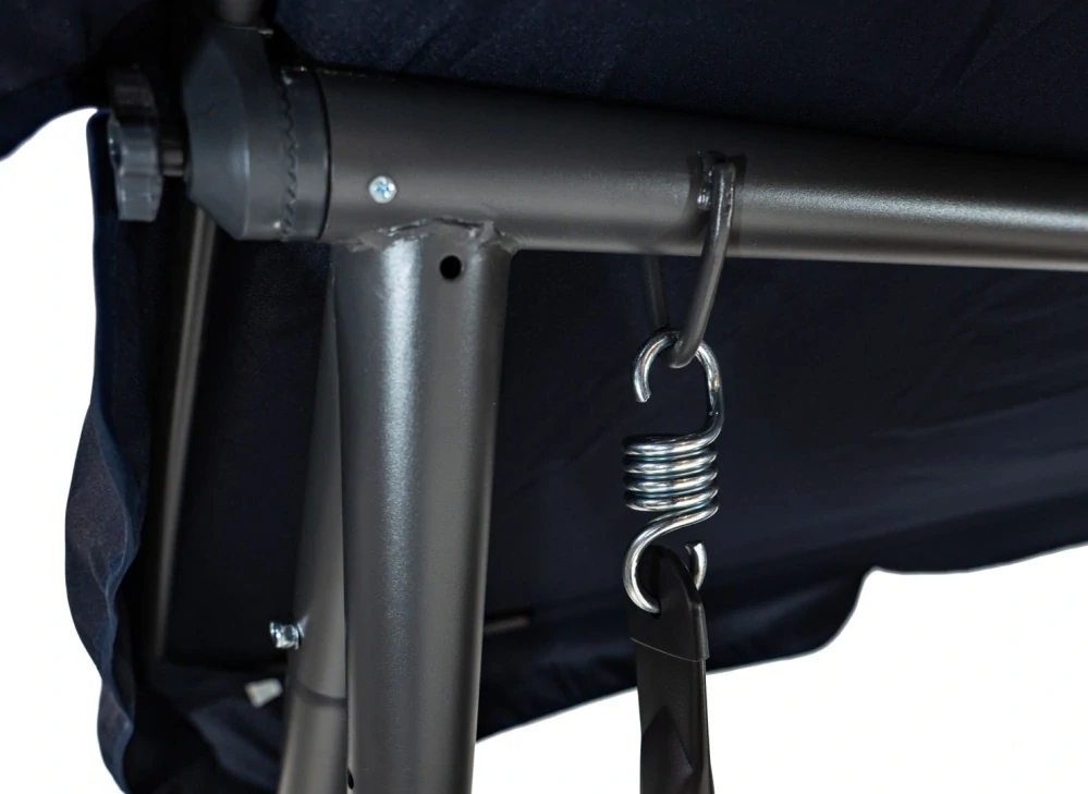 RAMIZ Záhradná hojdačka polohovateľná 2v1, vzor kvety, pre 4 osoby, zelená s listami