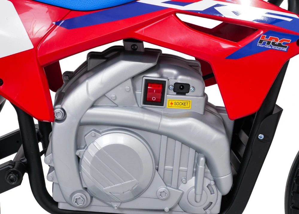 JOKO Elektrická Motorka HONDA CFR450R, penové kolesá, kožené sedadlo, čierna