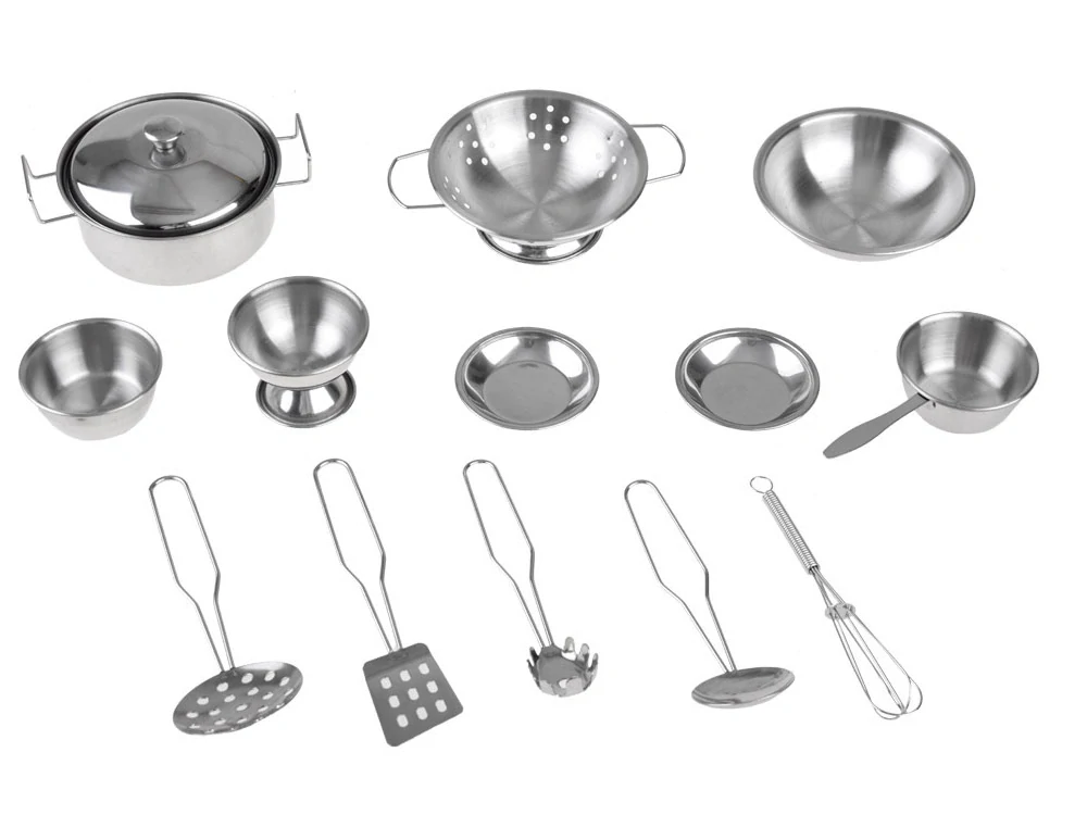 JOKO Veľká Detská Drevená Kuchynka 90cm so svetlom a zvukom + Detská kuchynská zástera, zelená mätová