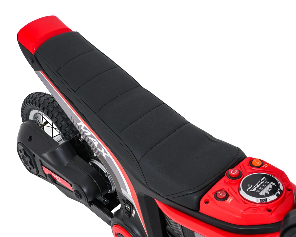 JOKO Elektrická Motorka RZ56 MAX 350W s Reťazovým Pohonom 24V, Nafukovacie kolesá, Kožené sedadlo, nosnosť 65kg, červená