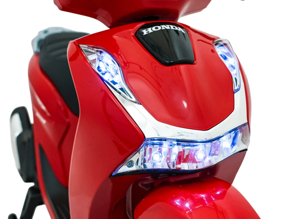 JOKO Elektrická Motorka Skúter HONDA SH125I, penové kolesá, kožené sedadlo, červená