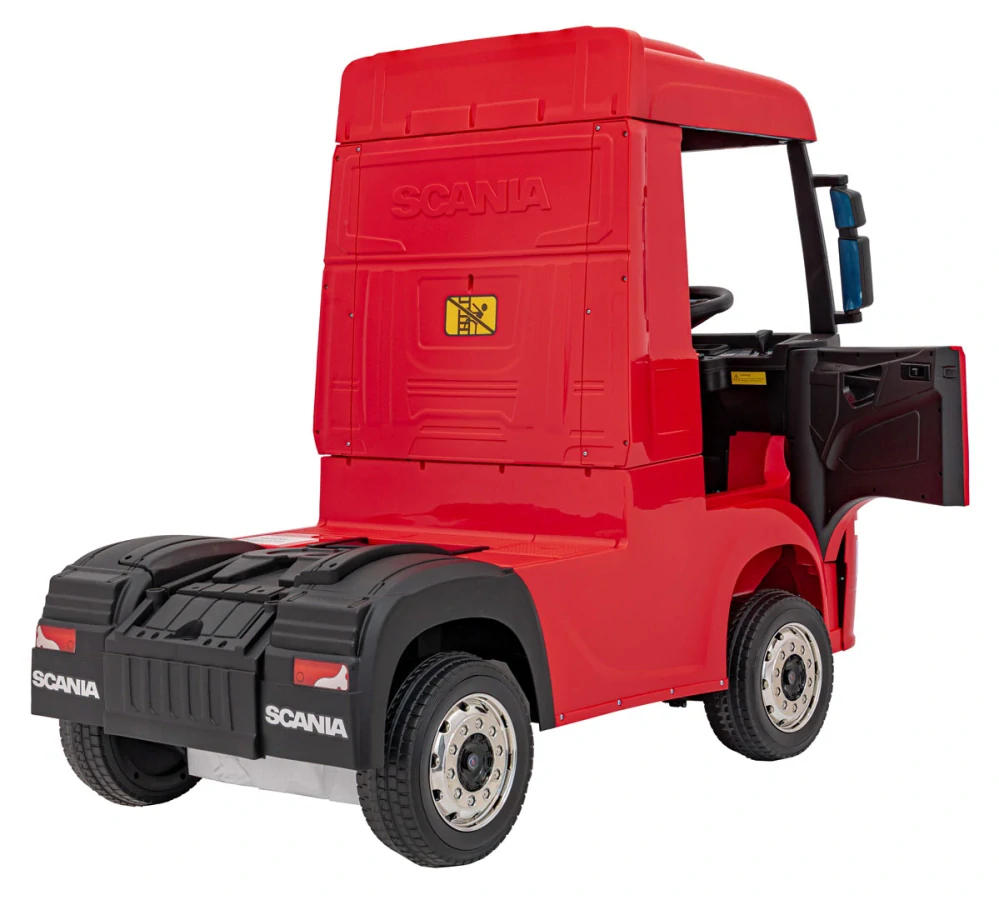 JOKO Elektrický Kamión Scania R-SERIE 4x4, kožené sedadlo, penové kolesá, nosnosť 40kg, červené