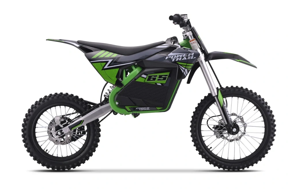 RamiGO Elektrická Motorka POWER TRAIL 5000W 72V, nafukovacie kolesá, rýchlosť 80 km/h, nosnosť 95kg, zelená