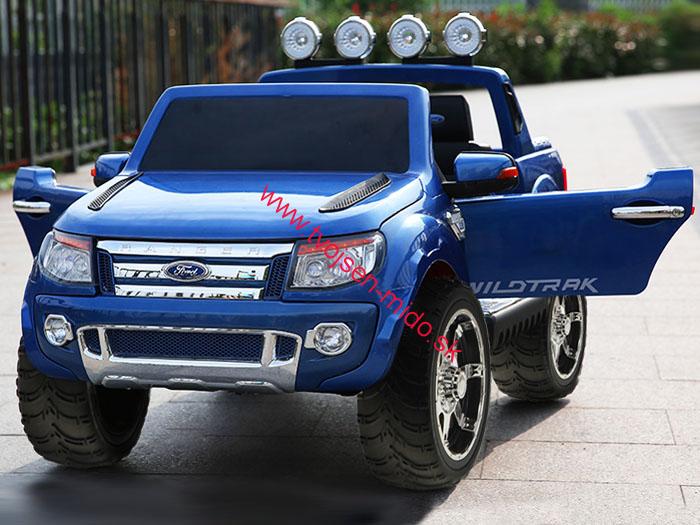 JOKO Elektrické autíčko Ford Ranger, kožené sedadlo, modré lakované