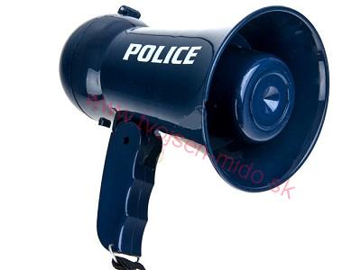 JOKO MEGAFÓN pre policajta, hasiča + Siréna