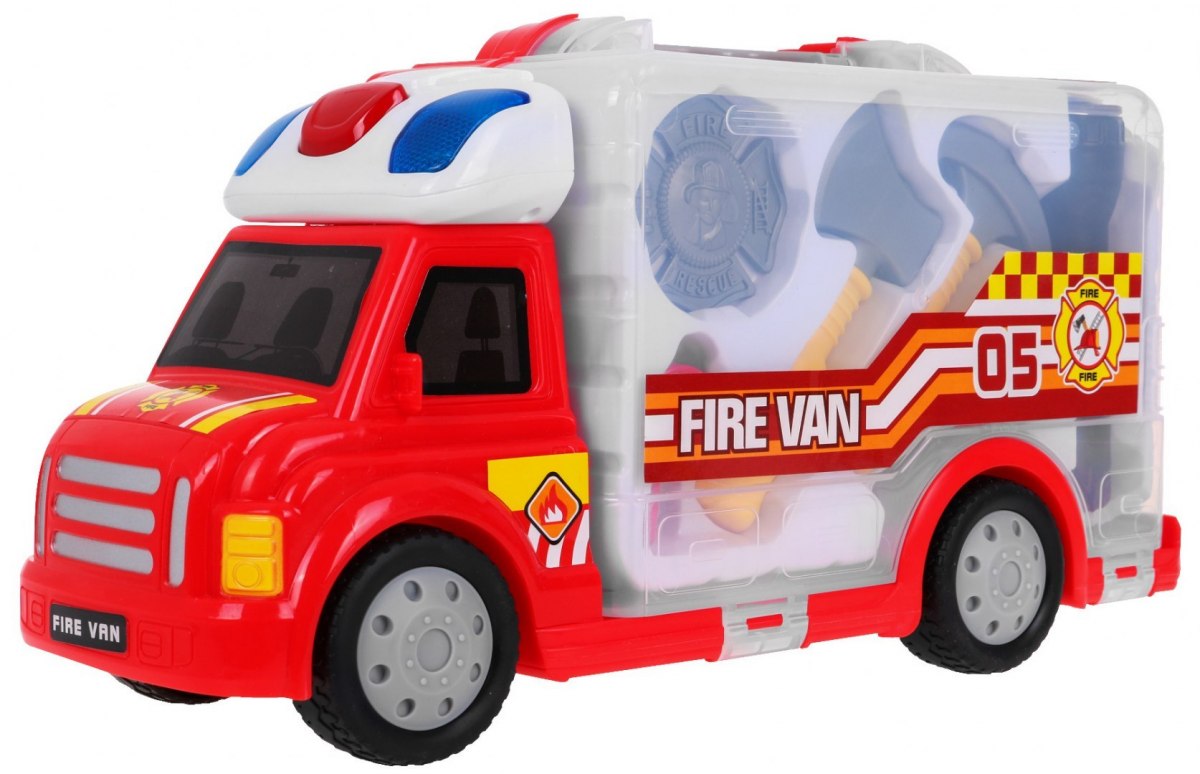 JOKO Veľké Rozkladacie Hasičské auto so svetlom a zvukom, červené