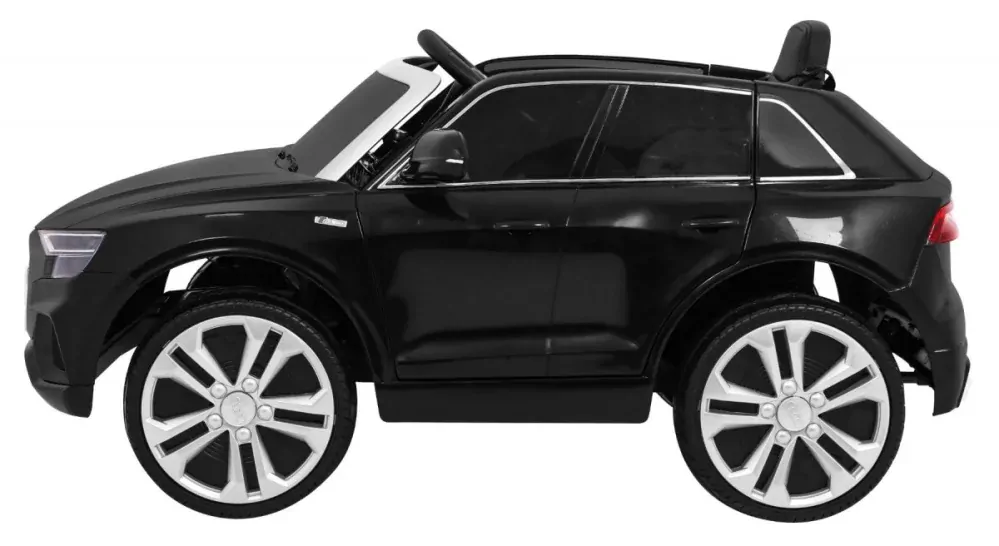 JOKO Elektrické autíčko Audi Q8 Lift, penové kolesá, kožené sedadlo, USB, MP3, čierne