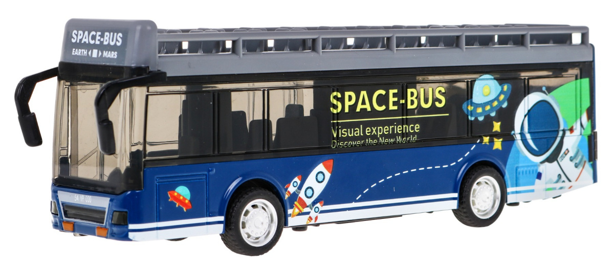 JOKO Kovový Model Autobus 20 cm so svetlom a zvukom + otváracie dvere