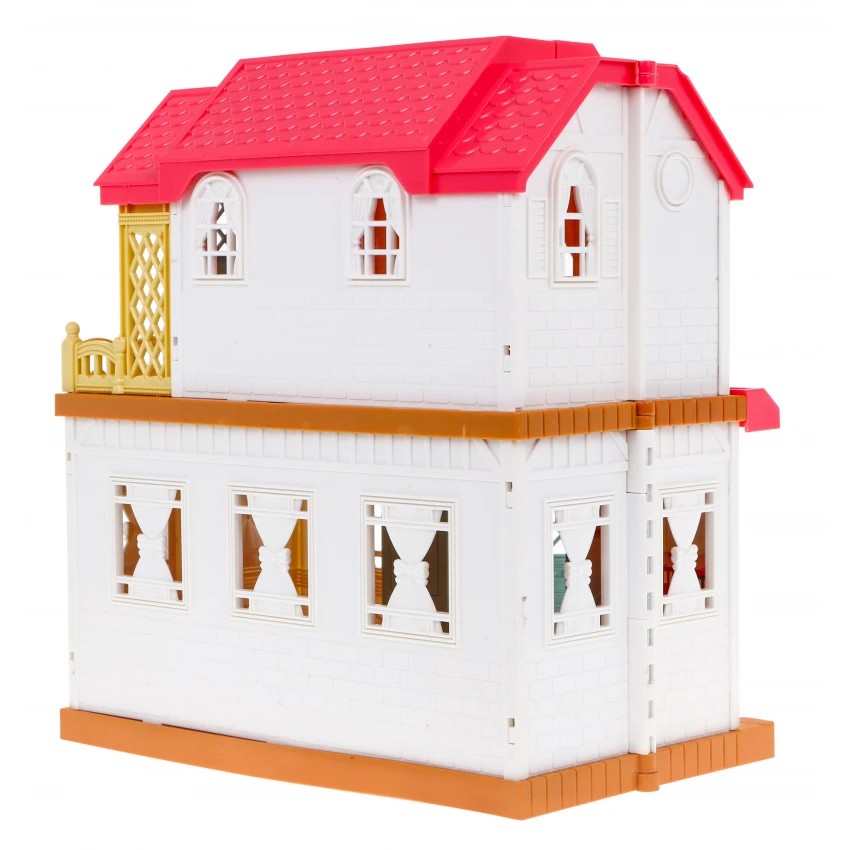 JOKO Detský rozkladací domček pre bábiky s nábytkom + svetlo + zvuk