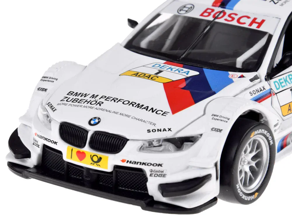 JOKO Kovový Model Autíčka BMW M3 DTM 1:32 so svetlom a zvukom, biele