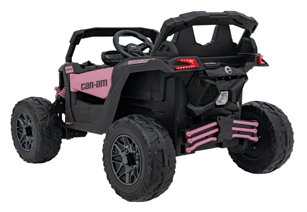 JOKO Elektrické autíčko BUGGY ATV CAN-AM Maverick, 4x200W 24V, Penové kolesá, kožené sedadlo, FM rádio, ružové