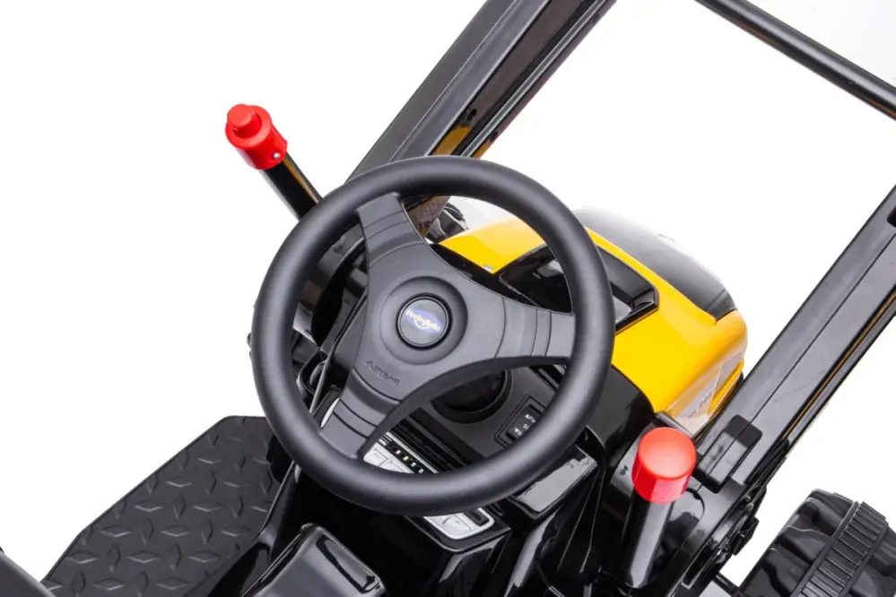 JOKO Elektrický Traktor Pushdozer s Predným Nakladačom, žltý