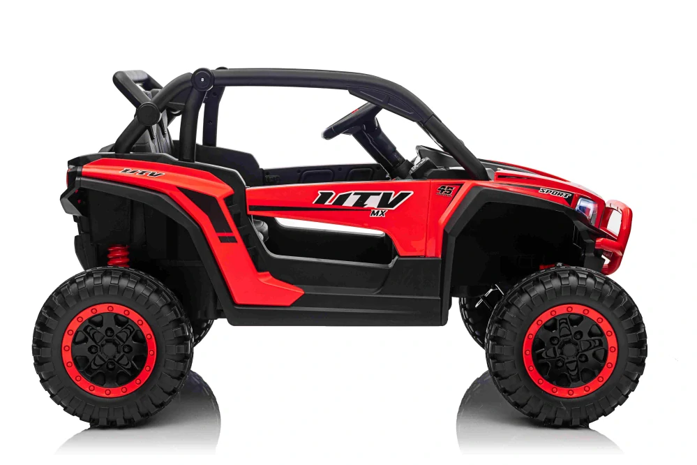 JOKO Elektrické Autíčko Buggy 4x4 KCK, penové kolesá, kožené sedadlo, 4x50W 24V, nosnosť 50kg, červené