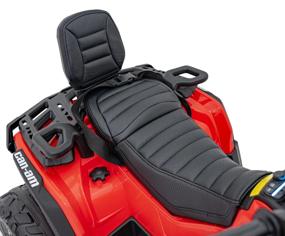 JOKO Elektrická Štvorkolka Can Am Outlander ATV 4x45W, penové kolesá, kožené sedadlo, nosnosť 50kg, Diaľkové ovládanie, červená