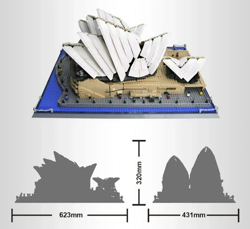 JOKO Veľká Stavebnica Opera v Sydney 2937ks, architektonický model 62cm, kompatibilné kocky