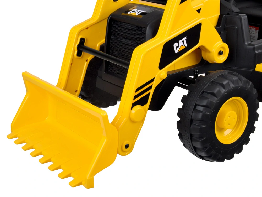 JOKO Elektrický traktor Bager-nakladač CAT, diaľkové ovládanie, otočné sedadlo, žltý