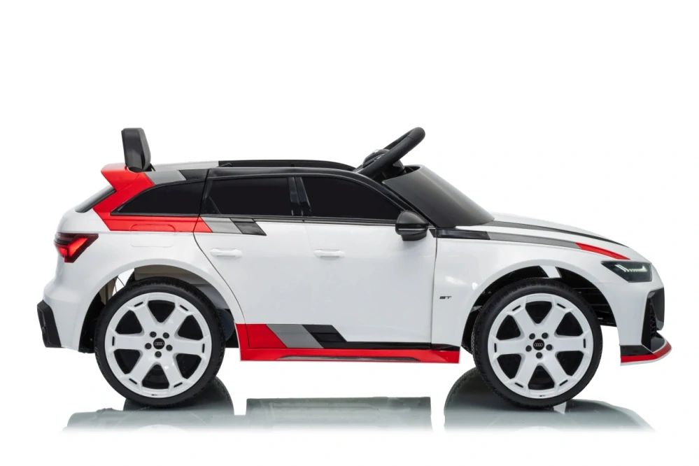 JOKO Elektrické autíčko Audi RS6 Avant GT, penové kolesá, kožené sedadlo, biele