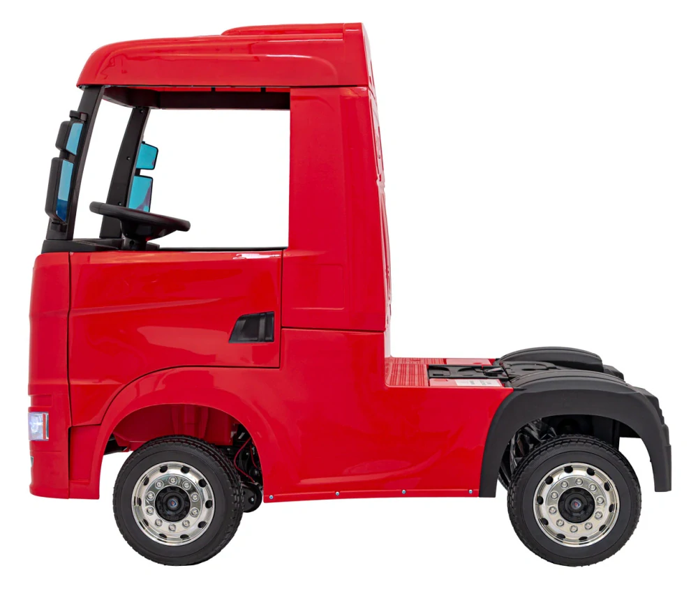 JOKO Elektrický Kamión Scania R-SERIE 4x4, kožené sedadlo, penové kolesá, nosnosť 40kg, červené