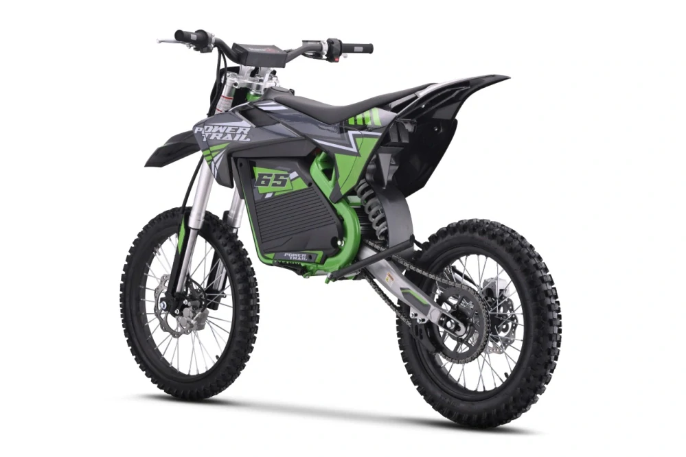 RamiGO Elektrická Motorka POWER TRAIL 5000W 72V, nafukovacie kolesá, rýchlosť 80 km/h, nosnosť 95kg, zelená