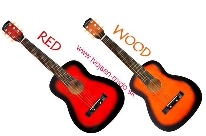 Gitara drevená lakovaná 77cm, wood