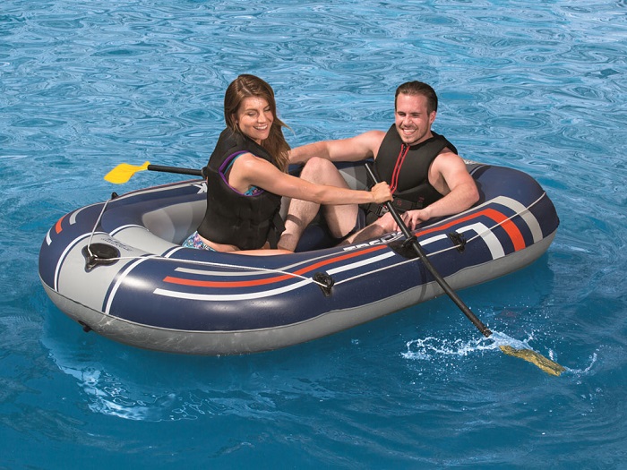 Bestway 61083 Nafukovací čln Hydro Force + veslá + pumpa 228cm x 121cm, modrý