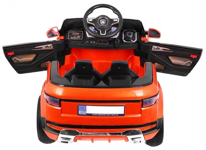 JOKO Elektrické autíčko Rapid Racer, penové kolesá, USB, odpružené, oranžové