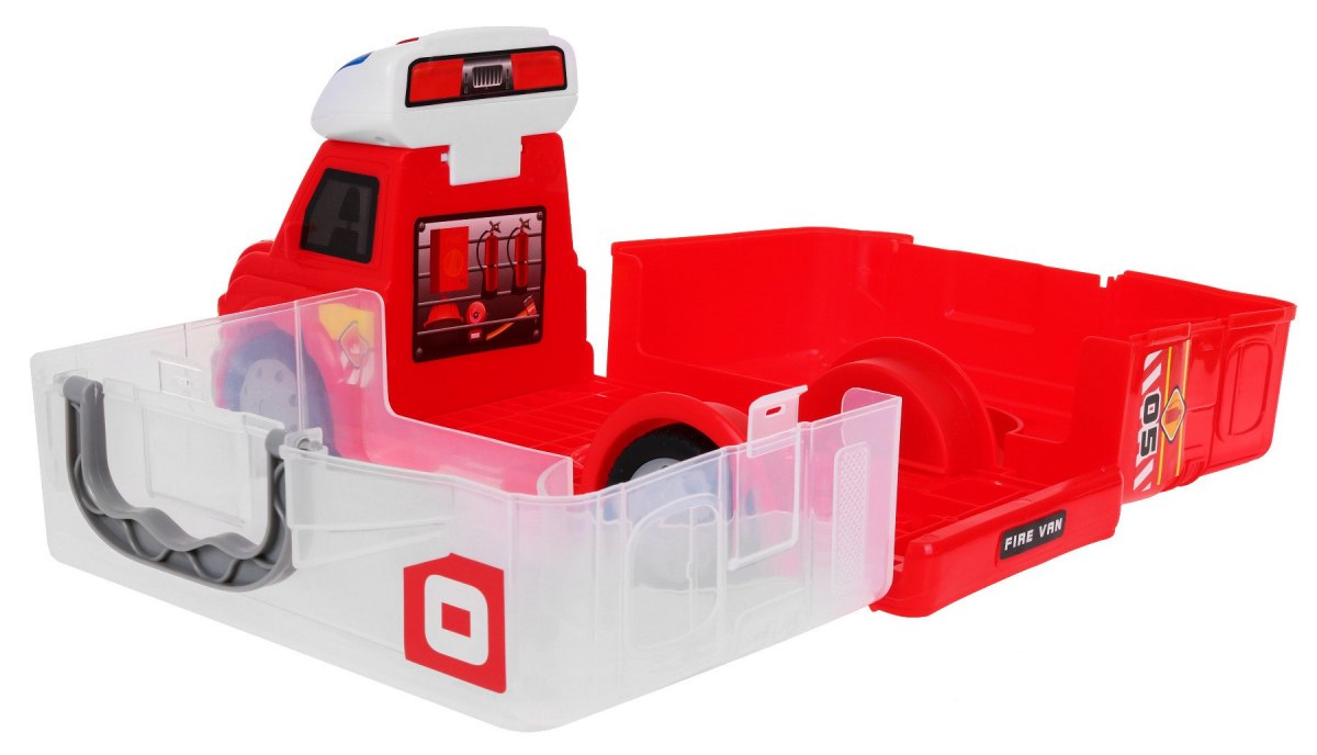 JOKO Veľké Rozkladacie Hasičské auto so svetlom a zvukom, červené
