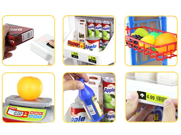 JOKO Obchod pre deti Supermarket s pokladňou a vozíkom na kolieskach, zelený