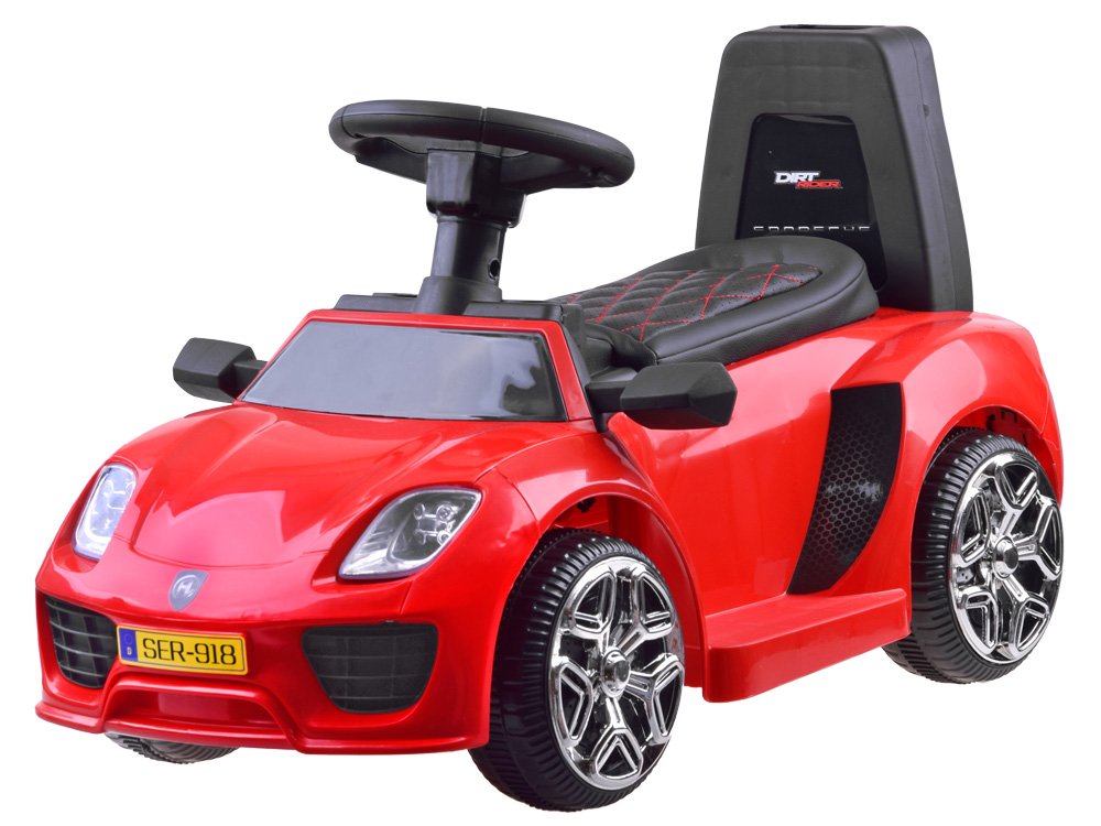 JOKO Elektrické autíčko, odrážadlo 3v1, kožené sedadlo, Led svetlá + rukoväť pre rodiča