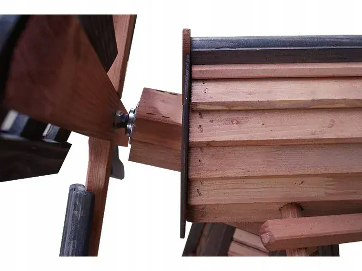 MKSTOR Drevený veterný mlyn záhradný otočný dekoračný 170cm, W72