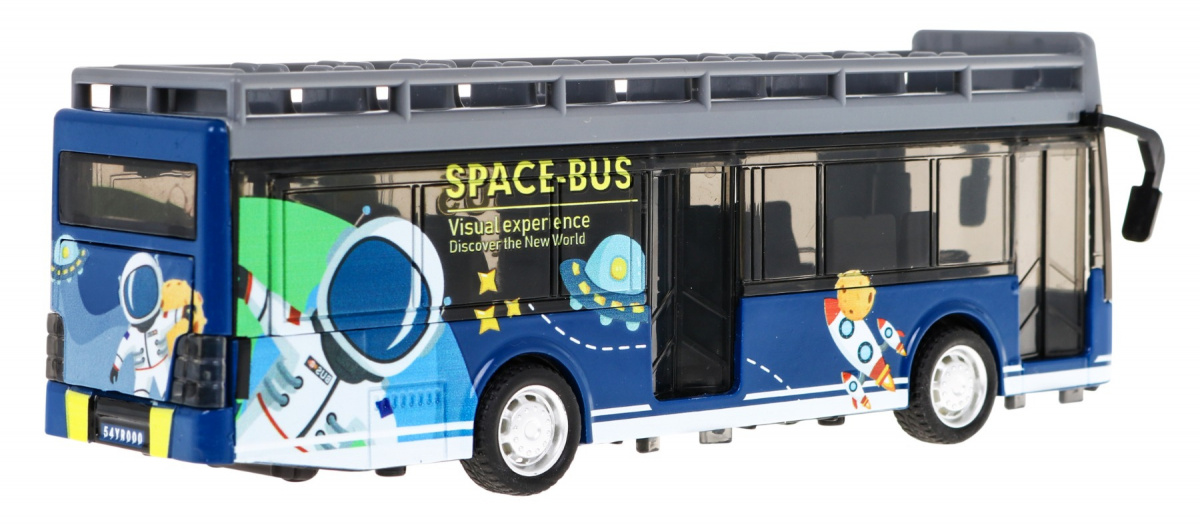 JOKO Kovový Model Autobus 20 cm so svetlom a zvukom + otváracie dvere