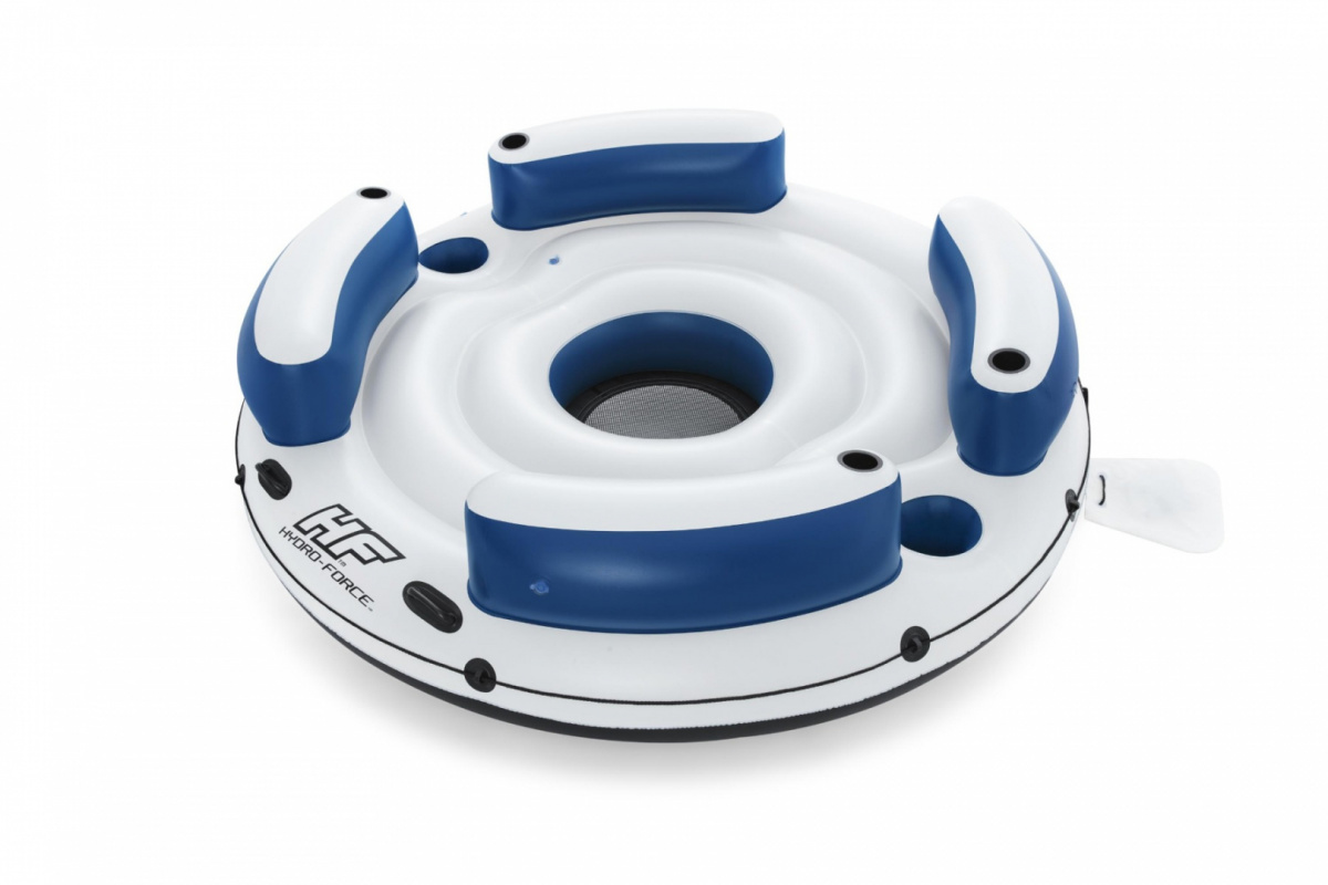 Bestway 43536 Nafukovací matrac pre 4 osoby, plávajúco ostrov Island Lazy Dayz 239 x 239 cm