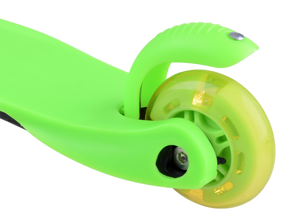 JOKO Detská Kolobežka Trojkolesková Scooter so svietiacimi kolesami, nosnosť 40kg, zelená