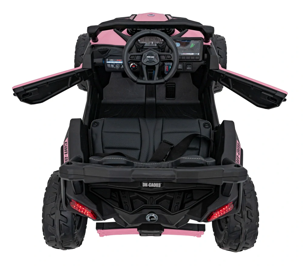 JOKO Elektrické autíčko BUGGY ATV CAN-AM Maverick, 4x200W 24V, Penové kolesá, kožené sedadlo, FM rádio, ružové