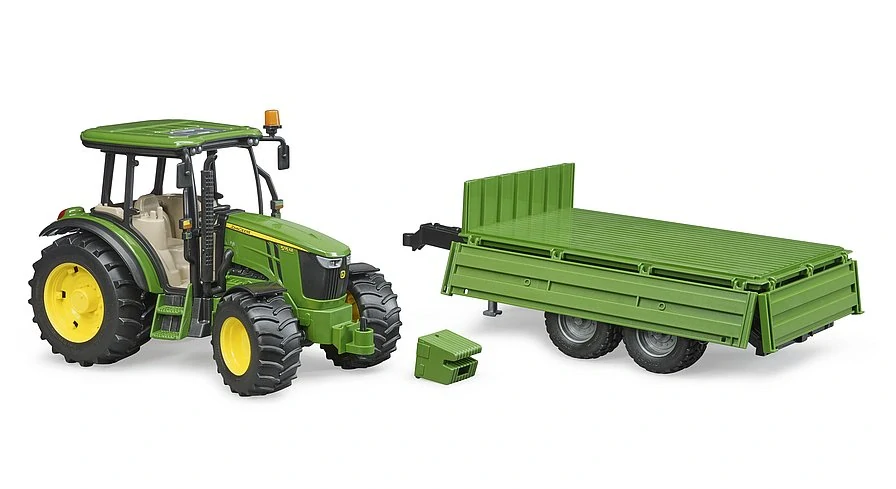 Bruder, Traktor John Deere 5115M s prívesom, 1:16