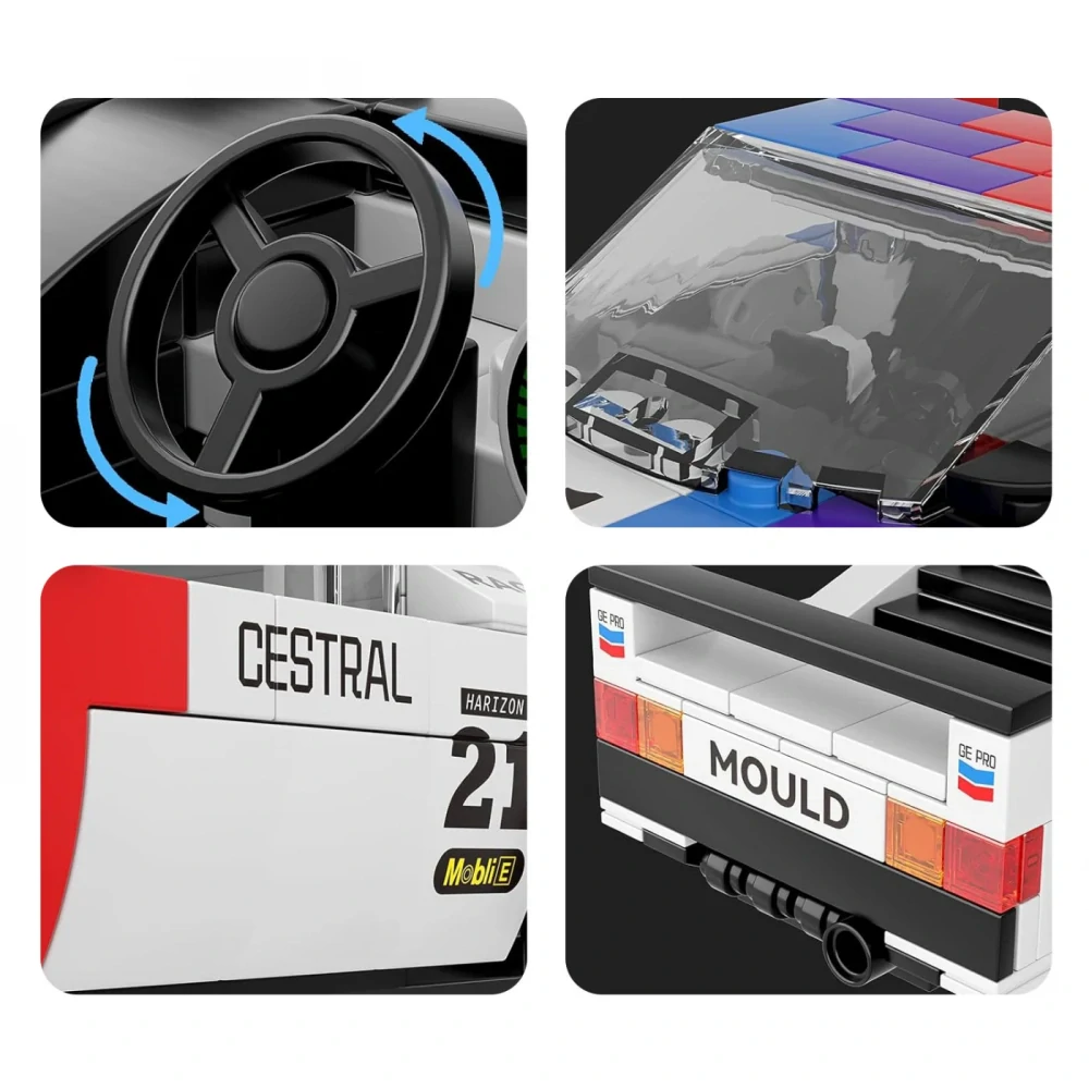 Mould King Technická Stavebnica Športové auto 411ks, biele