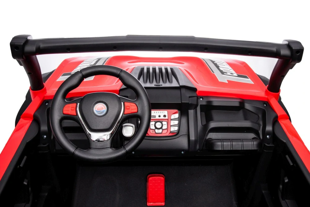 JOKO Elekrické autíčko Gravity Buggy 4x80W, penové kolesá, kožené sedadlo, FM rádio, sivé