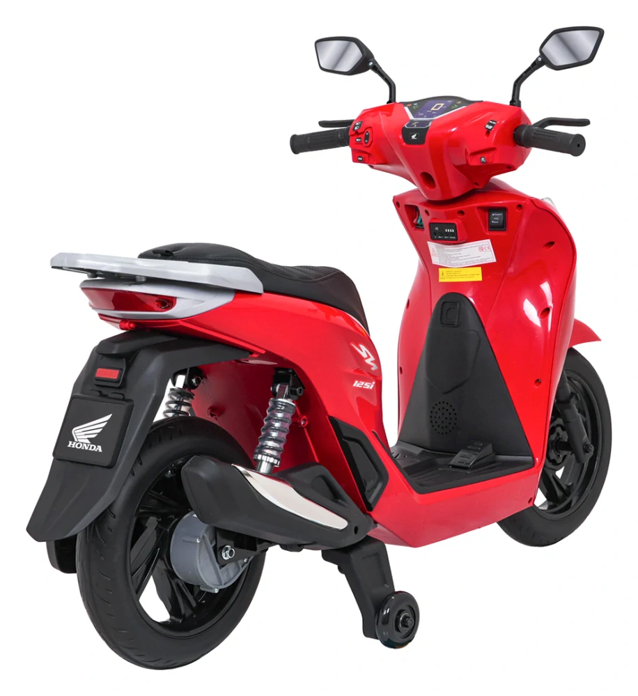 JOKO Elektrická Motorka Skúter HONDA SH125I, penové kolesá, kožené sedadlo, červená