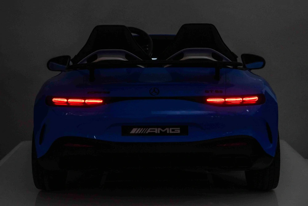 JOKO Mercedes Benz GT63 AMG 4x200W, Dvojmiestne Kožené sedadlo, nosnosť 90kg, penové kolesá, modré