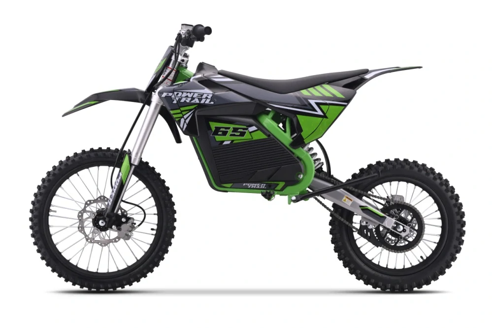 RamiGO Elektrická Motorka POWER TRAIL 5000W 72V, nafukovacie kolesá, rýchlosť 80 km/h, nosnosť 95kg, zelená