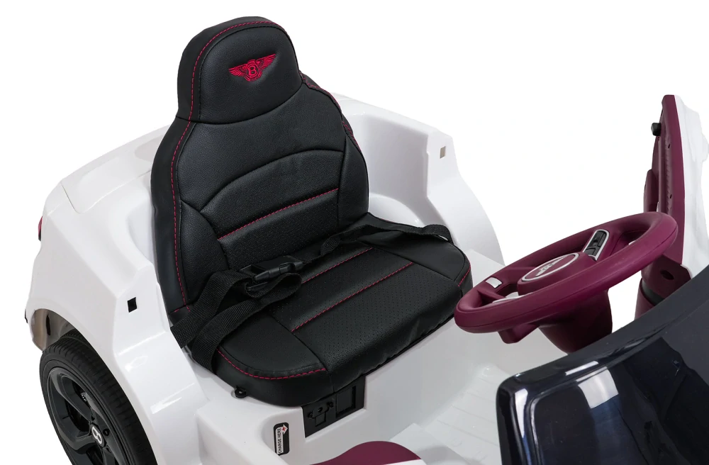 JOKO Elektrické autíčko Bentley Bentayga S, penové kolesá, kožené sedadlo, biele