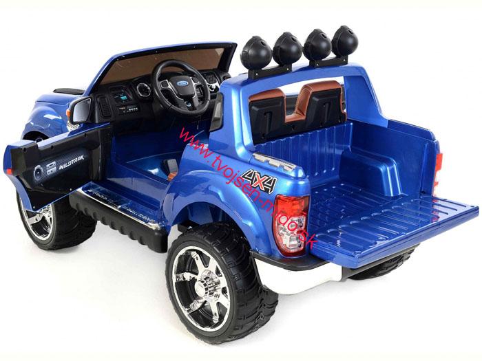 JOKO Elektrické autíčko Ford Ranger, kožené sedadlo, modré lakované