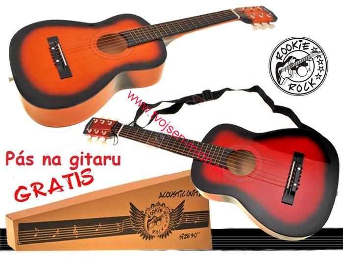 Gitara drevená lakovaná 77cm, wood